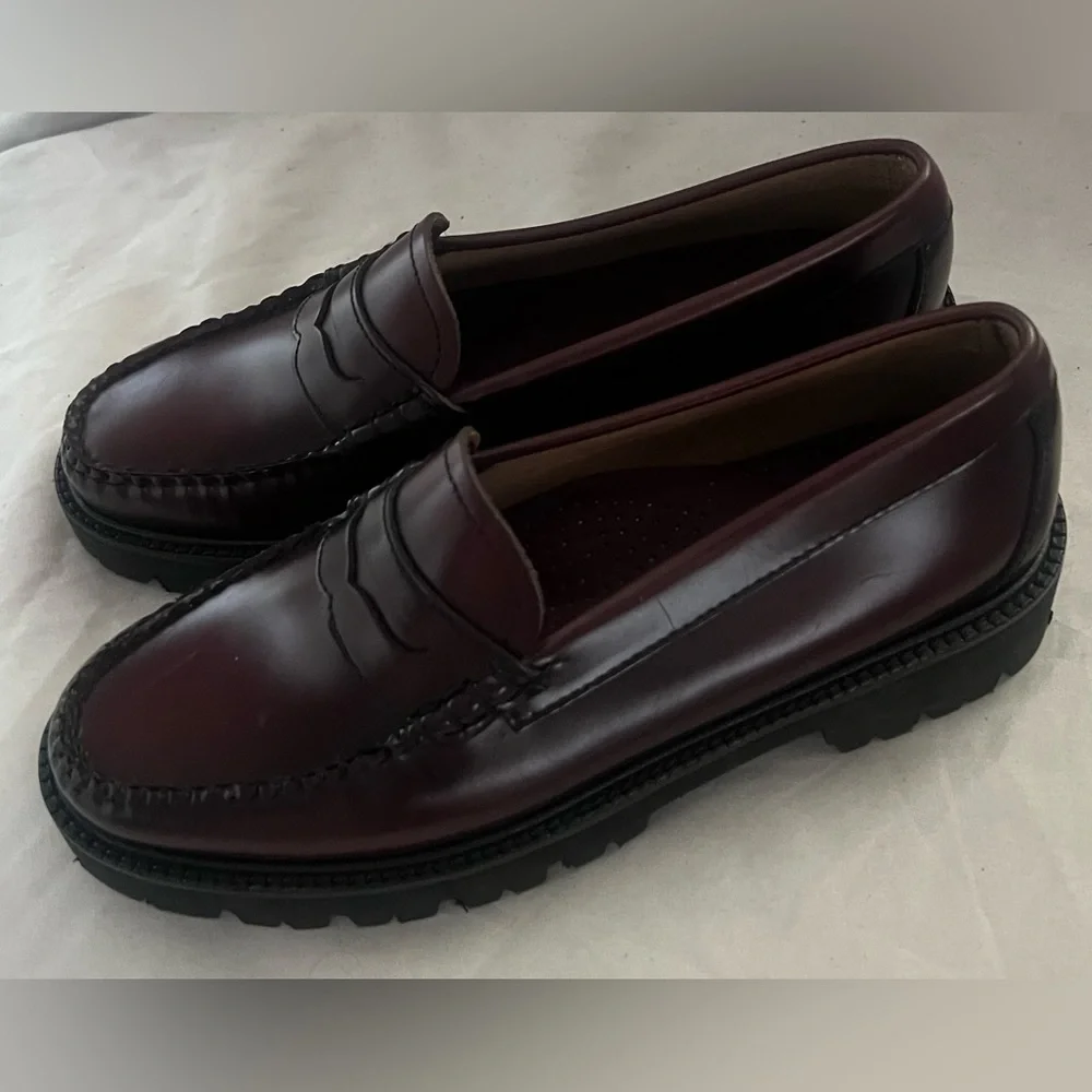 G.H. Bass WEEJUNS WOMENS WINE LEATHER Slip-On Loafers SHOES 7.5 $185 - Picture 9 of 15